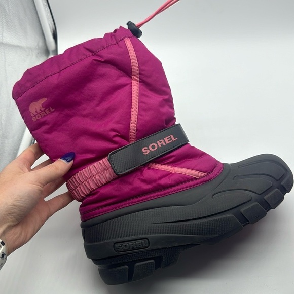 Sorel Kids' Flurry Weather Resistant Snow Boot Pink Size 4 - Picture 9 of 15